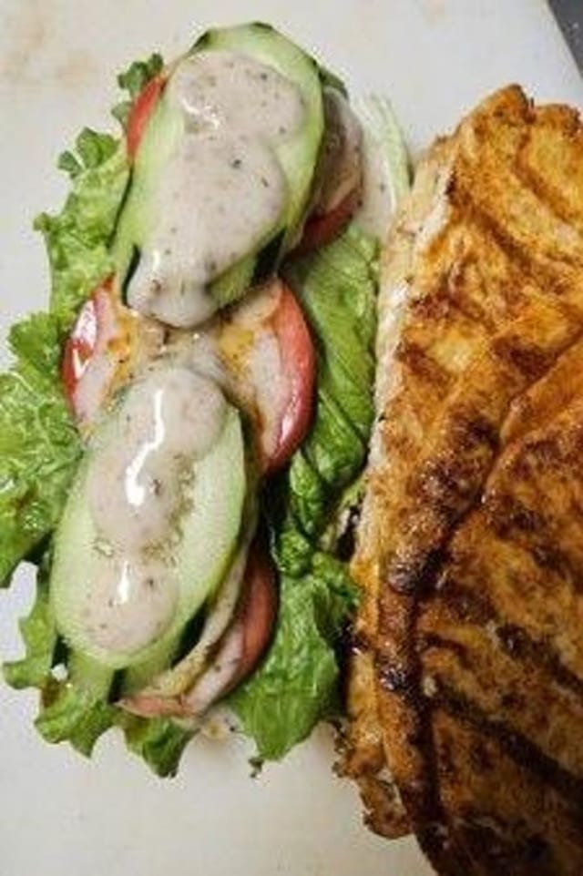 Steak Caesar Sandwich.