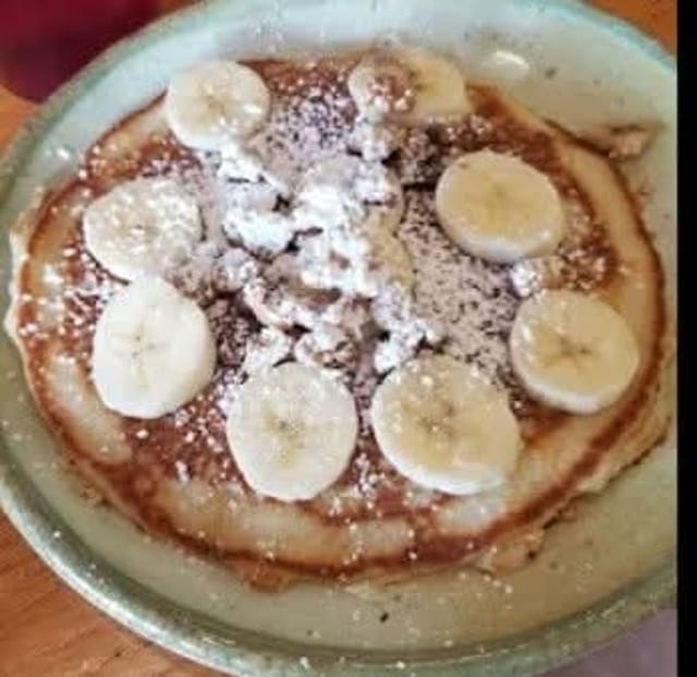 Three Banana Walnut Pancakes.